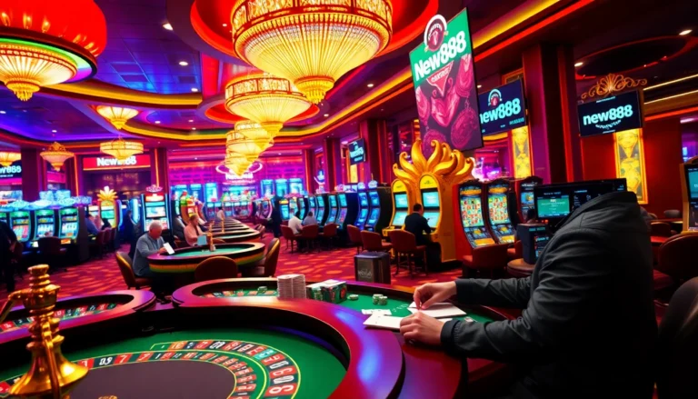 Experience the thrilling casino excitement with new888's vibrant gaming atmosphere.