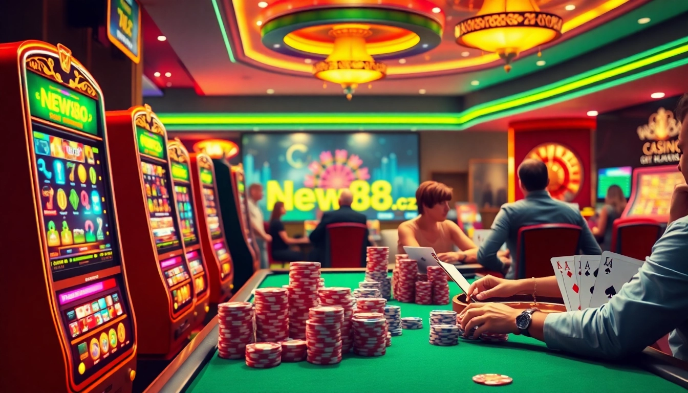 Experience the excitement at new88.cz with vibrant slot machines and thrilling card games.