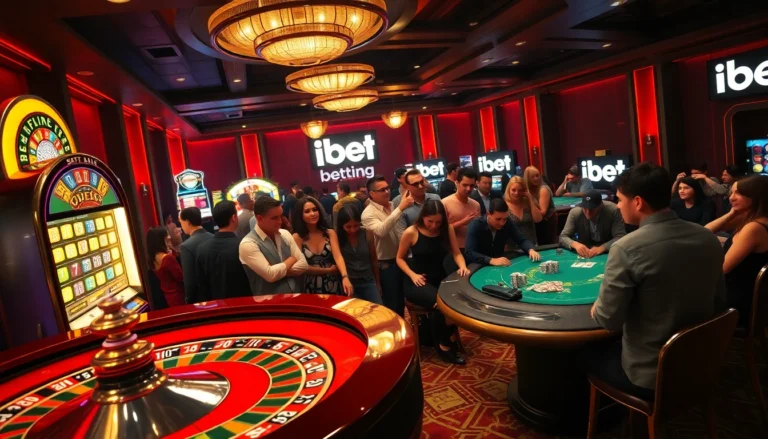 Experience the thrill of ibet as players strategize around a roulette table in a dynamic casino atmosphere.