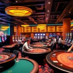 The 789f. casino experience features players at tables and slot machines, showcasing the excitement of gambling.