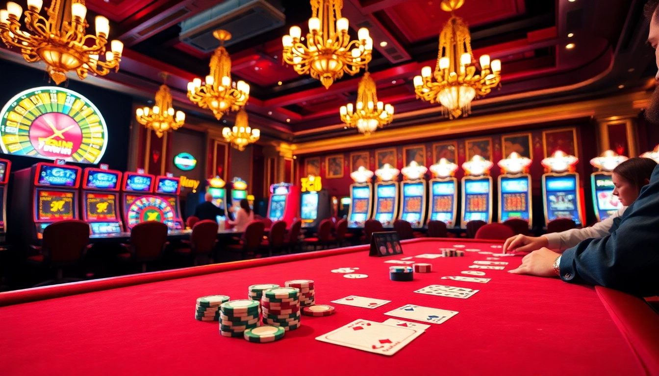 Experience the thrill of đăng nhập 789win at our vibrant casino table filled with poker excitement and colorful chips.