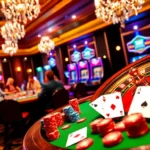 Experience the thrill of kp88 at an exhilarating poker game with vibrant chips and cards.